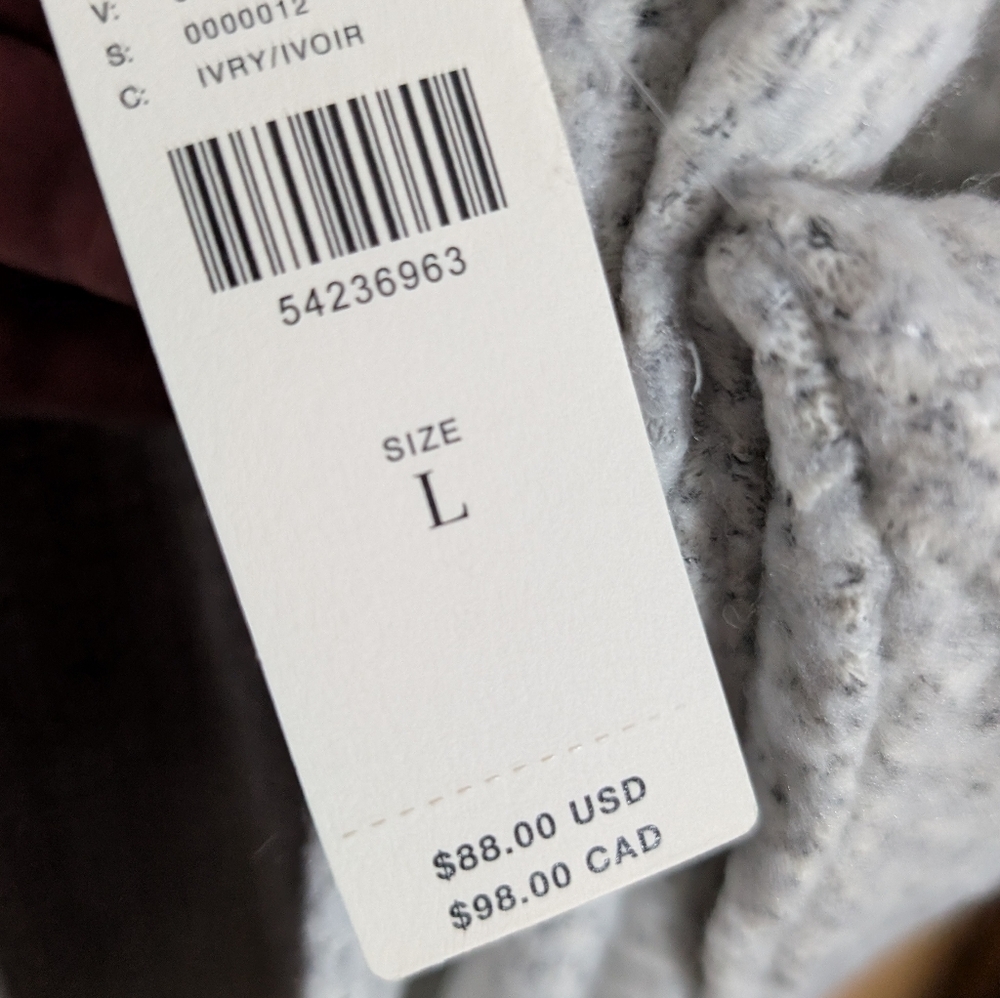 Anthropologie Maeve Ivory Cowl Neck Top..So Cute,NWT, Large - Picture 3 of 3